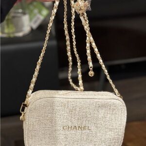Limited edition Chanel Beige Cosmetic Bag Set